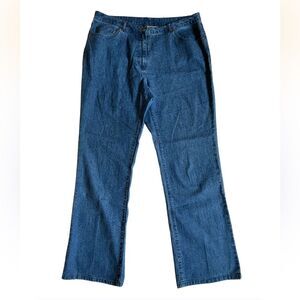 Ruby Rd. Women's Bootcut Soft Jeans Size 14 Blue High Rise Ramie Cotton Blend